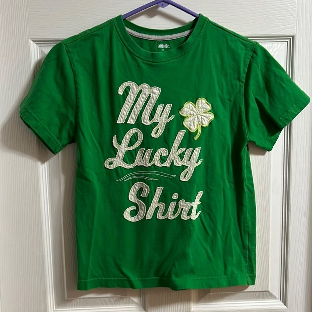 Gymboree size 10 green My Lucky Shirt youth boys shirt. St Patrick’s Day shirt.